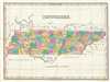 1828 Finley Map of Tennessee