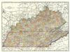 1889 Rand McNally Map of Tennessee and Kentucky