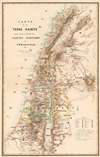 1865 Van de Velde Wall Map of the Holyland / Israel / Palestine