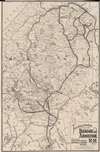 1910 Rand Avery Railroad Map of Maine: Bangor and Aroostook Railroad