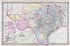 1856 Colton Map of Texas