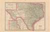 1883 Cram Map of Texas
