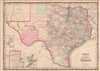 1860 Johnson Map of Texas