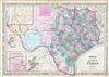 1865 Johnson Map of Texas