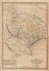 1836 James / Lee Map of the Republic of Texas in the Year it was Founded