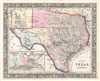1861 Mitchell Map of Texas
