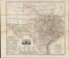 1876 Roessler Folding Geological Map of Texas