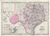 1866 Johnson Map of Texas