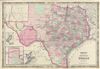 1863 Johnson Map of Texas