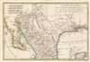 1780 Bonne Map of Texas, Louisiana, and New Mexico