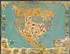 1948 Randolph and Storm Pictorial Map of Texas Dominating North America