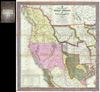 1846 Mitchell Pocket Map of Texas, Oregon and California