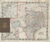 1870 Colton Pocket Map of Texas