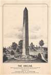 1880 Higgins Lithograph View of the Obelisk (Cleopatra's Needle), Central Park, New York City