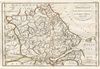 1788 Bocage Map of Thessaly in Ancient Greece ( the home of Achilles)