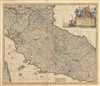 1721 De Wit Map of Central Italy (Tuscany and the Papal States)