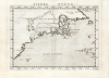 1561 Ruscelli Map of New England and the Maritimes (A true 1561 First Issue)