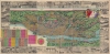 1880 Meiji 13 Inoue Mohei View / Map of Tokyo, Japan