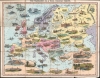 1842 Spooner European Traveller Map Game Board