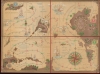 1930 Triboulet 'Isle au Trésor' Pirate Board Game Map