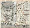 1590 Adrichem Map of the Tribes of Zebulun, Issachar and Manasseh, Israel