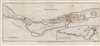 1784 Kitchen Map or Plan of the Trolhaetta Canal, Sweden