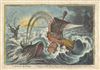 1806 Gillray Political Satirical Aquatint of A Tub for a Whale