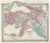1856 Colton Map of Turkey Iraq and Syria