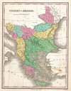 1827 Finley Map of Turkey in Europe, Greece and the Balkans