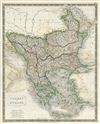 1835 Hall Map of Turkey in Europe