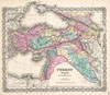 1855 Colton Map of Turkey, Iraq, and Syria