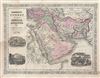 1866 Johnson Map of Arabia, Persia, Turkey and Afghanistan (with Iran and Iraq)