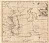 1762 Jonas Hanway Map of the Caspian Sea and the Aral Sea