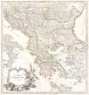1752 Vaugondy Map of Greece, Macedonia & Albania