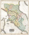 1814 Thomson Map of Tuscany (Florence), Italy
