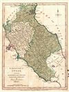 1794 Wilkinson Map of Tuscany and the Papal States, Italy