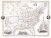 1851 Tallis Map of the United States