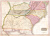 1818 Pinkerton Map of the Southeastern United States: Carolina, Georgia, Virginia