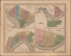 1846 Bradford Map of Washington, D.C., Cincinnati, Louisville, and New Orleans
