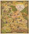 1948 Desch Pictorial Map of the pos-WWII U.S. Occupation Zone, Germany