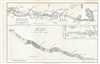 1900 MacAlister Map of Route to Emerald Mines of Jebel Sikait District, Egypt