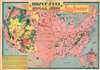 1949 Sundberg Map of United States National Parks, Forests, and Monuments