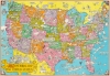 1981 Aragones Pictorial Map of the United States for Mad Magazine