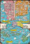 1981 Aragones Pictorial Map of the United States for Mad Magazine