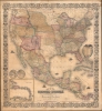 1855 Atwood Wall Map of the United States and Mexico