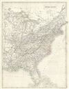 1844 Black Map of the United States