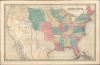 1838 Bradford Map of the United States, Large Iowa, Indian, and Oregon Territories