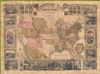 1855 Bridgman and Fanning Wall Map of the United States