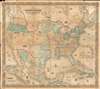 1853 Colton Case Map of the United States