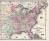 1862 Colton Pocket Map of the United States ( Civil War )